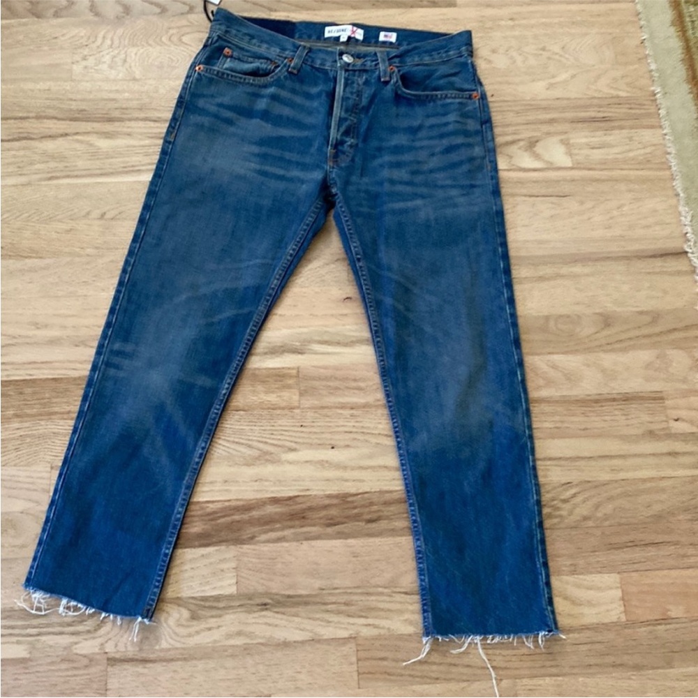 NEW NWT RE/ Done Womens Relaxed Crop Jeans Size 25